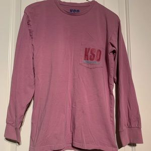 #130 Women’s VVGUC Kinnucan’s KSO sz S long sleeve tee pink purple ish